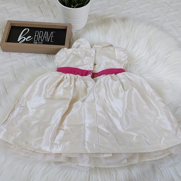 Gymboree dress with pink velvet bow - Picture 3 of 4